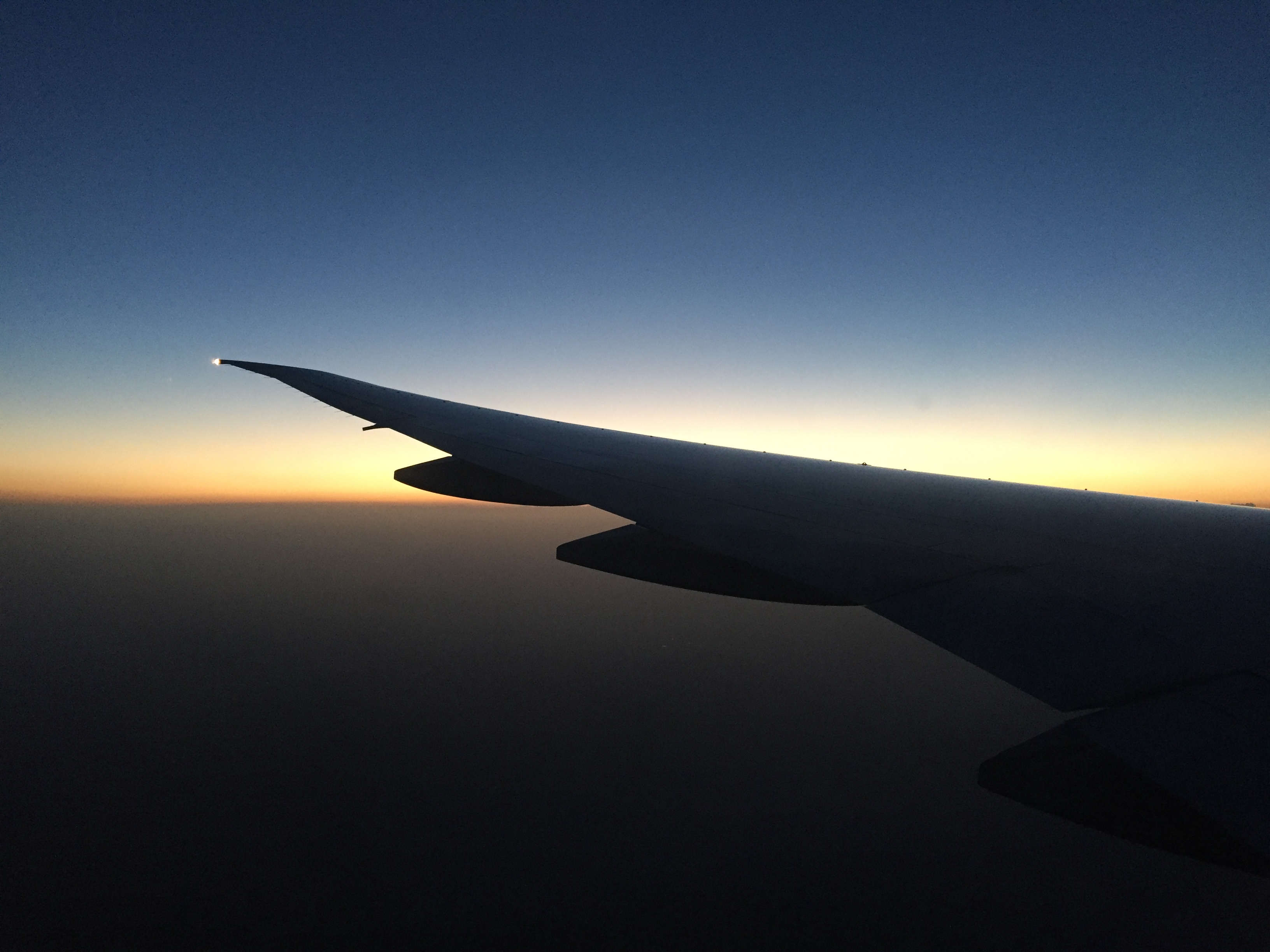 Plane descending into Beijing
